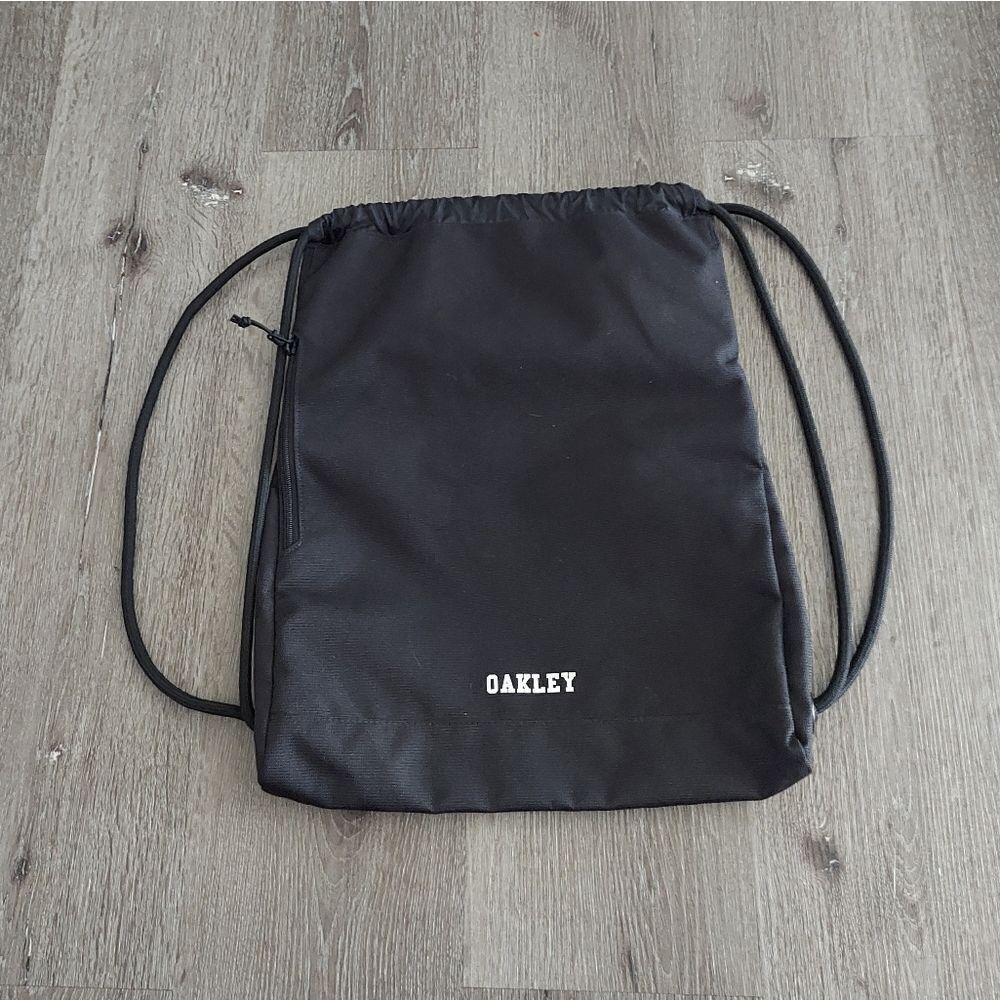 Oakley String Bag Black Cinch Drawstring Backpack… - image 2